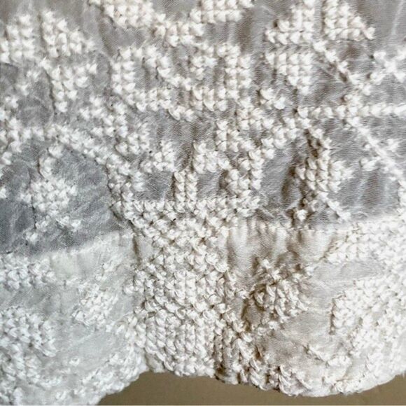 Johnny Was Motley Intricate Tonal Embroidered Kimono Jacket Cream Size M - L - Picture 14 of 16